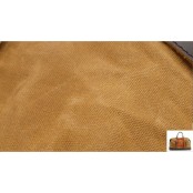 2. WAX Vamp Vintage™ Podróżna torba weekendowa. Woskowana bawełna - skóra naturalna. Damska / męska. Kolor: khaki